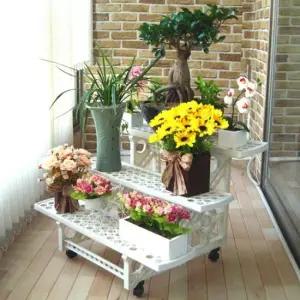 바퀴달린 조립식 화분용 3단 정리대 조경 정리 정돈 간편