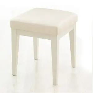 보로스 화이트 원목 보조의자 화장대의자미니간이스툴 화장대의자 미니의자 스툴