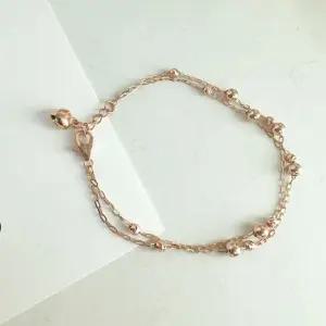 레이어드 팔찌 두줄 18k로즈골드19.5cm 데일리 주얼리 액세서리 30대여성 20대여성 40대여성