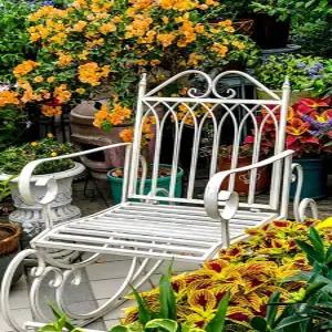 야외 철제흔들의자 카페 마당 리조트 정원 벤치 스윙체어