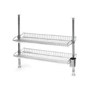 원터치형 기둥식 2단 골드 식기건조대 800mm 싱크선반 수납선반 개수대 싱크선반