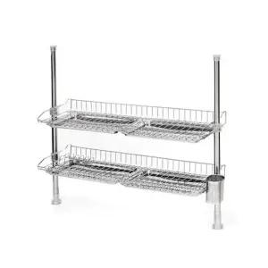 기둥식 2단 골드 식기건조대 800mm 스텐쟁반 싱크선반 수납선반 개수대 싱크선반