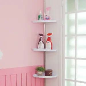 백색코너선반3단 화장실 코너장