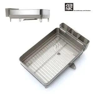 국내산 지문방지가공 1단 식기건조대 B형 싱크선반 수납선반 개수대 싱크선반 싱크대선반