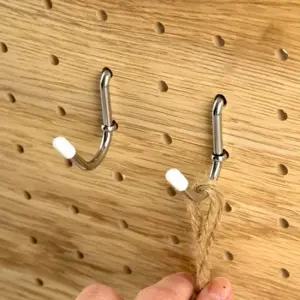 아트사인 1127 빈티지보드 후크 U형 흰색) 4개입 우드타공판 벽면수납함 수납함