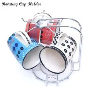 국산 실용적인 스텐레스 회전 커피잔걸이 컵걸이 커피잔걸이 컵걸이 스텐컵걸이