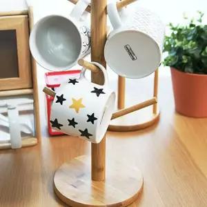 대나무 컵걸이 우드컵걸이 컵걸이 컵건조대 컵꽂이 컵걸이대