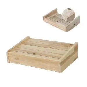 원목 사무실 의자 발 받침대 풋스툴 삼나무 발판 원목발받침대 사무실발받침대 풋스툴