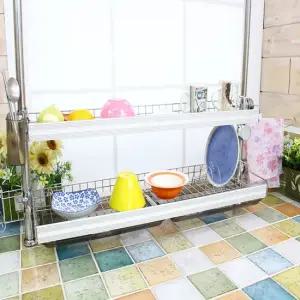 AL바기둥씽크 800 2단 씽크인선반 씽크대선반 싱크선반 다용도선반