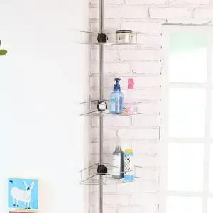 클램프고정코너선반 3단 화장실 코너장