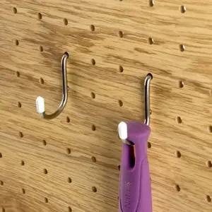 아트사인 1121 빈티지보드 후크B 흰색) 4개입 우드타공판 벽면수납함 수납함