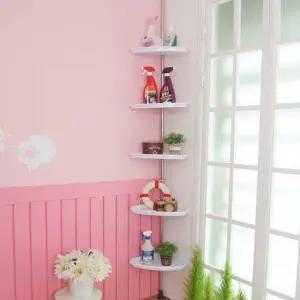 백색코너선반5단 화장실 코너장