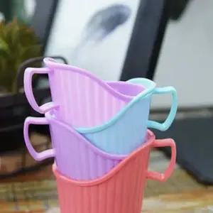 파스텔 종이컵홀더 4P세트 랜덤컬러 걸이 보관