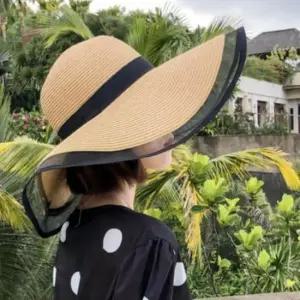 바캉스 빅사이즈 여름 피크닉 모자 밀집 레이스 여행 넓은챙