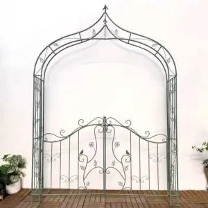 아치형 대문 지지대 펜스 빈티지 울타리 철제 넝쿨 정원