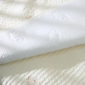 [달퐁]듀라론 곰자수 누빔 양면 쿨 냉감패드 아기 신생아 쿨매트 범퍼침대 매트 사계절