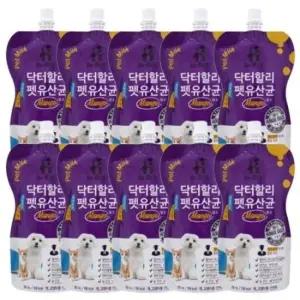[JED] 망고 저지방 강아지 유산균 10P 우유 락토프리 200ml