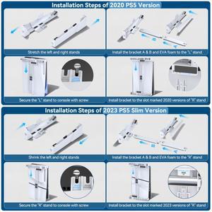 PS5/PS5 Slim/PS5 Pro 콘솔 스탠드 PS5 수평 브래킷 베이스 플레이스테이션 5 디스크 디지털 에디션 호환