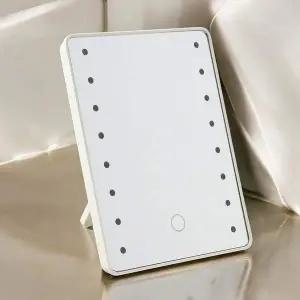 3단 밝기 LED 조명거울 화이트 화장대스탠드거울