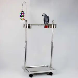 앵무새 횟대 새장 놀이터 실내 이동식 스텐 봉 케이지