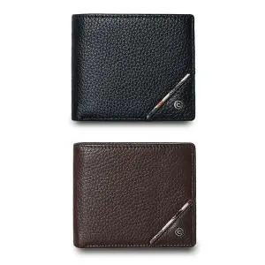 [하프클럽/]YB24 사선패턴 가죽 반지갑 남성 카드 지폐 선물 지갑