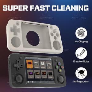 RG35XX H 끈이  풀 핏 보호 케이스 Anti-fall Anti-atch 미끄럼방지 흰색 실리콘  쉘 커버 카바 스킨 호환