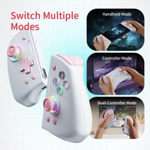 KS42 o 호환 스위치 용 호환 무선 게임 패드 자동  업 홀 효과 컨트롤러 Joycon/Switch OLED/IOS/Type-C