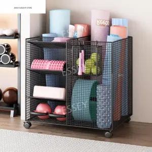 요가매트 수납랙 피트니스 거치대 보관 운동기구 바구니 기구 블랙 폼롤러