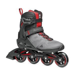 롤러블레이드 매크로블레이드 84 남성 피트니스 인라인 스케이트, 다크 그레이 & 레드, 퍼포먼스 스케이트