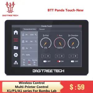BIGTREETECH 팬더 터치 Bambulab P1P P1S 멀티 프린터 제어 무선 Klipper 화면 용 5 인치 터치 스크린 Wifi