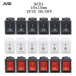 호환 3/5/10Pcs KCD11101 푸시 버튼 스위치 3A/250V 미니 블랙 레드 화이트 10 15 2 핀 ON/OFF SPST 로커 스위치