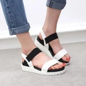 여성 여름 휴양지 데일리 밴딩 웨지힐 플랫폼 통굽 샌들