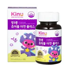 [롯데백화점]GNC [GNC] 키누 핑크퐁 키즈 츄어블 아연 플러스(90g*90정/90일분)