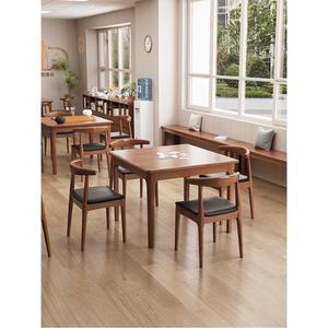 튼튼한 2인용 식탁 테이블 세트 원목 식탁 카페