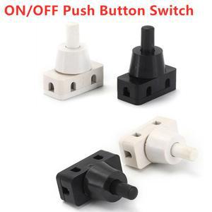 ON 푸시 버튼 AC250V 전원 스위치 가정용 램프용 플라스틱 미니 테이블 가전제품