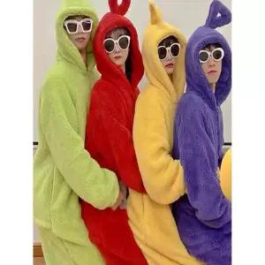 디얼픽 텔레토비옷 우정 겨울 점프슈트 코스프레 잠옷