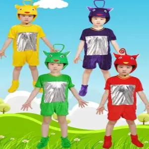 디얼픽 텔레토비옷 겨울 점프슈트 파자마 연말 홈파티