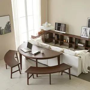 (수도권무료) 반타원 원목 식탁 다용도테이블 1800 MD5412