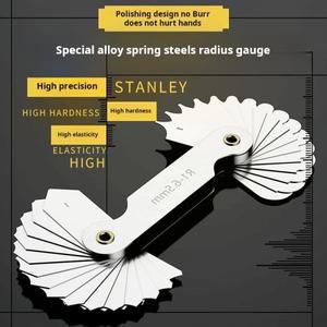 반경 템플릿 R 게이지 플레이트 외부 및 내부 오목 볼록 필렛 측정 도구 세트 용접용 R1-80