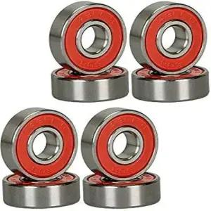드레마 레드 실버 ABEC-9 608 RS 스케이트보드 롱보드 베어링(8PCS) 8mmx22mmx7mm
