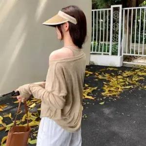 루즈핏 여성 여름 살안타템 시스루 나시 긴팔 세트