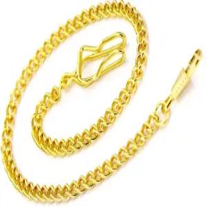 남성용 보시야 클립 포켓 워치 체인 빈티지 금속 합금 알버트 조끼 14.9인치 링크