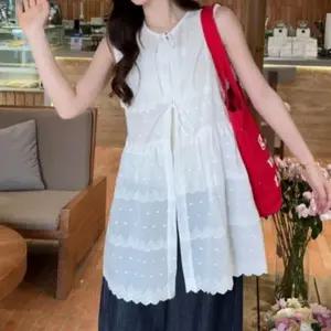 여성 여름 데일리 유니크 슬림핏 레이어드 민소매 조끼