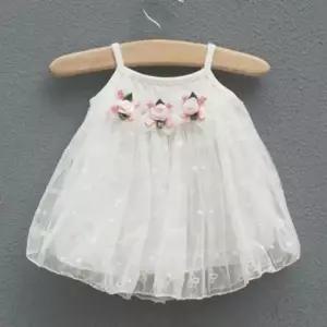 여아 유아 여름 핑크 로즈 자수 민소매 원피스