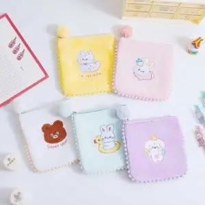 벨벳 사각 자수 생리대 화장품 미니 파우치 DD-11897_23494793