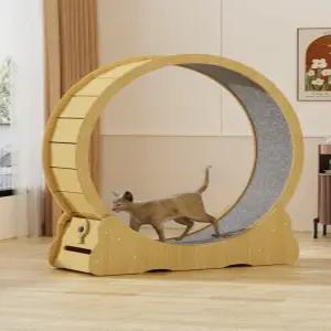 고양이 캣휠 장난감 우드 운동기구 스텝 런닝 무소음