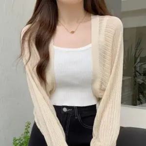 여성 여름 데일리 시스루 여리핏 볼레로 가디건