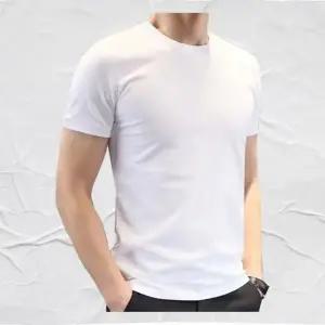 WL 면 반팔티 남성 여름용 통기성 기본 반팔티셔츠