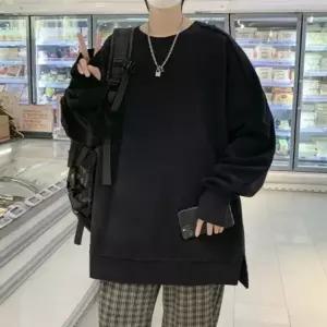 트임 남자 맨투맨 남성 긴팔 티셔츠 오버핏 맨투맨티