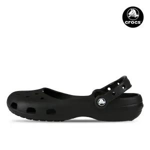 크록스 클래식 발레 여성 플랫 슈즈 샌들 블랙 211994-001